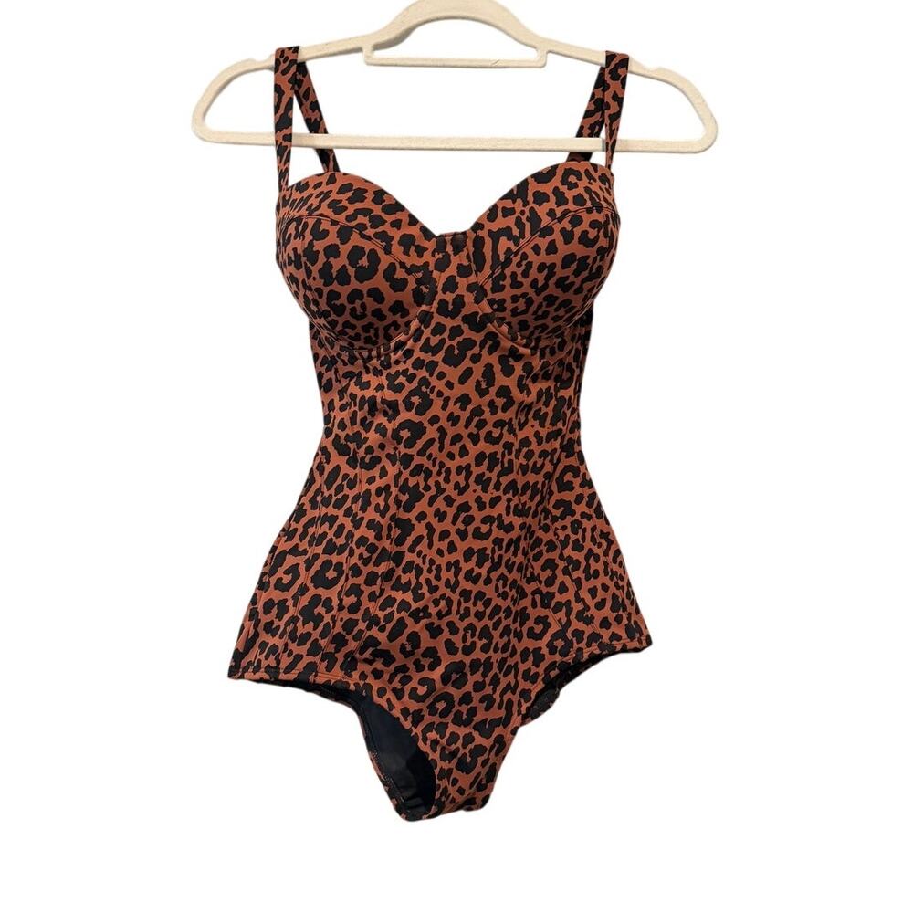 NWT TA3 Size Small Leopard Print Lushy Hipster Sculpting Swimsuit Vacation